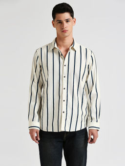Pepe Jeans - Clara Printed Twill Stripe Shirt White