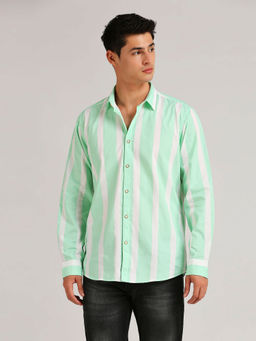 Pepe Jeans - Turquoise Stripes Long Sleeve Shirt