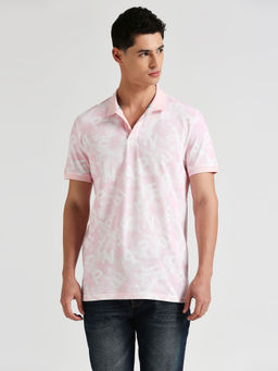 Pepe Jeans - Rasmus All Over Printed Summer Polo T-Shirt Pink