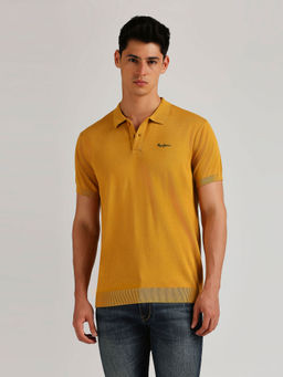 Pepe Jeans - Pascal Light Weight Knitted Polo T-Shirt Mustard