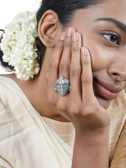 Teejh - Sauhrida Silver Oxidised Ring