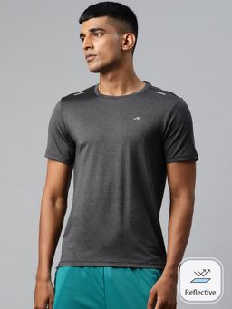 Alcis - Men Dark Grey Reflective Sports T-Shirt