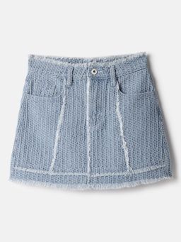 Belliskey - Women Blue Regular Fit Denim Skirt