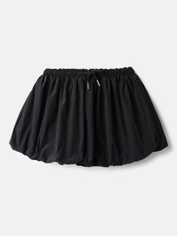 Belliskey - Women Black Polyester Blend Above Knee Skirt