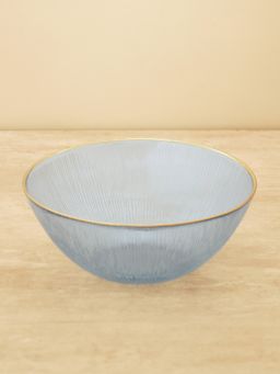 Pure Home + Living - Blue Radial Glass Serving Bowl