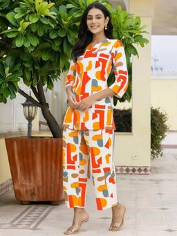 Gahan - Womens Multi-Color Printed Pure Cotton Co-Ord Set