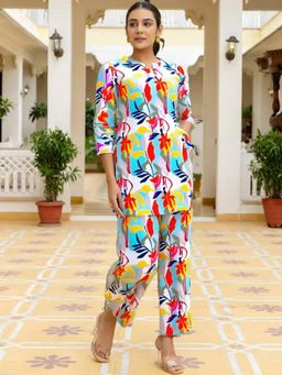 Gahan - Womens Multi-Color Printed Pure Cotton Co-Ord Set