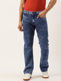 Bene Kleed - Men Bootcut Heavy Fade Jeans Blue