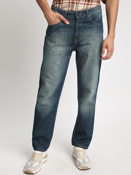 Bene Kleed - Men Relaxed Fit Clean Look Tinted Pure Cotton Jeans Blue
