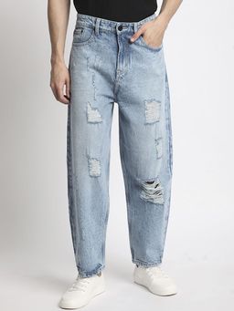 Bene Kleed - Men Mid-Rise Highly Distressed Baggy Fit Jeans