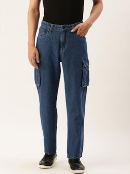 Bene Kleed - Men Pure Cotton Relaxed Fit Cargo Jeans