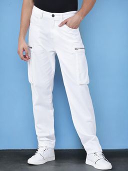 Bene Kleed - Men Mid Rise Clean Look Pure Cotton Cargo Jeans
