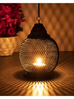 Voncasa - Hanging T Lite Holder in Color - Black