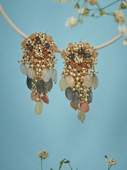 House of D'oro - Pastel Multicolour Stones with Off White Crystals