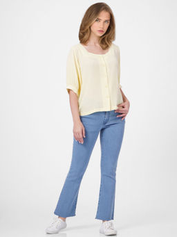 ONLY - Women Solid Yellow Top
