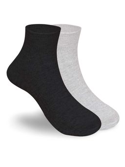 Footprints - Multi-Color Anti-Odor Bamboo Ankle Causal Designer Socks (Pack of 2)