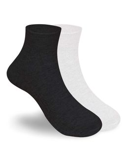 Footprints - Multi-Color Anti-Odor Bamboo Ankle Causal Designer Socks (Pack of 2)