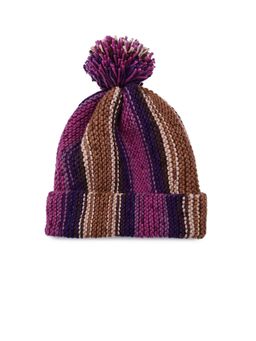 Magic Needles - Multi-Color Woven Knitted Stylish Pompom Beanie