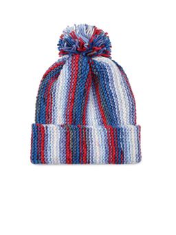 Magic Needles - Multi-Color Woven Knitted Pompom Beanie