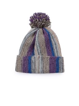 Magic Needles - Multi-Color Woven Knitted Pompom Beanie