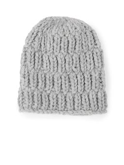 Magic Needles - Grey Woven Thick and Warm Beanie