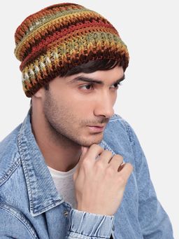 Magic Needles - Multi-Color Handmade Woven Crochet Beanie