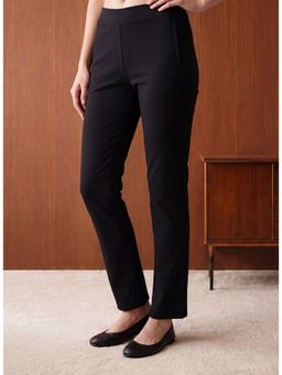 Lakshita - Women Roma Black Cotton Straight Fit Pant