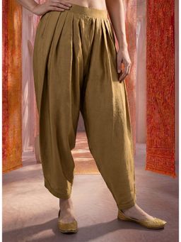 Lakshita - Women Beige Satin Relaxed Fit Salwar