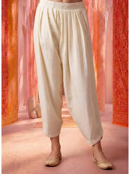 Lakshita - Women Ivory Satin Relaxed Fit Salwar