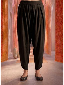 Lakshita - Women Black Satin Relaxed Fit Salwar