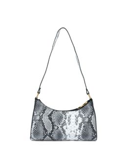 London Rag - Grey Mini Snake Print Baguette Bag