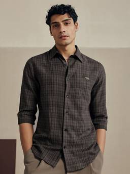 Andamen - Brown Men Pure Cotton Regular Fit Checks Shirt