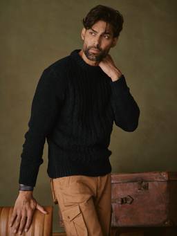 Andamen - Men Textured Casual Regular Fit Pullover