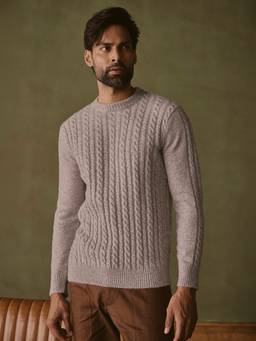 Andamen - Men Textured Structure Regular Fit Pullover