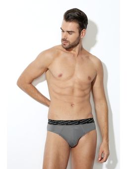 Van Heusen Innerwear - Men 4-Way Stretch & 3D Logo Waistband Tactel Briefs - Grey