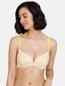 Zivame - Lounge-rie Love Push-Up Wired Medium Coverage Bra - Samoan Sun