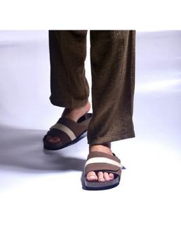 Monkstory - Men Escape Dual Tone Cork Sandals - Brown