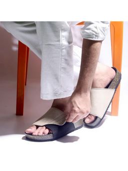 Monkstory - Men Escape Panel Strap Cork Sandals - Beige