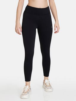 Zivame - Zelocity High Rise Quick Dry Leggings - Jet Black