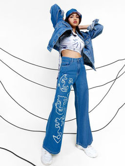 FREAKINS - Blue Flared Not Og Jeans
