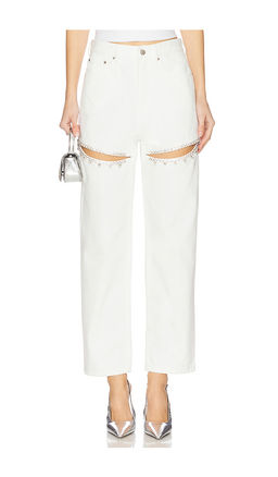 AREA - Crystal Slit Jean