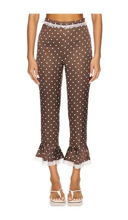 For Love & Lemons - Chocolate Dot Capri Pant