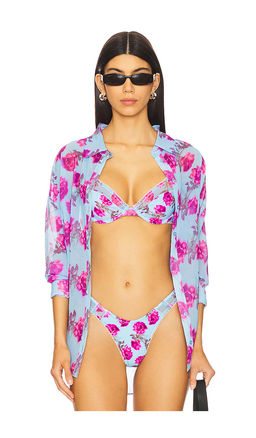 For Love & Lemons - Floral Stems Button Down Top