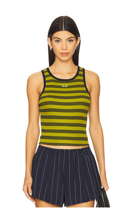 Ganni - Striped Rib Tank Top