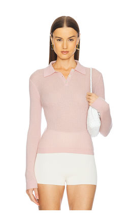 Guest In Residence - Long Sleeve Shrunken Cashmere Polo