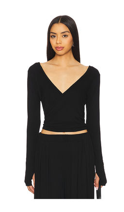Michael Lauren - Aziel Long Sleeve Cross Front Top