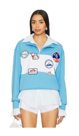 Yuhan Wang - Embroidered Patches Sweatshirt