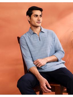 Fabindia - Men's Fabindia Blue Cotton Short Kurta