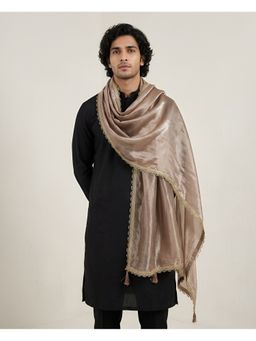 MUFFLY - Men Solid Beige Fendi Dupatta