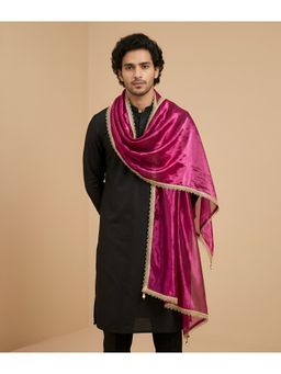 MUFFLY - Men Solid Purple Fendi Dupatta